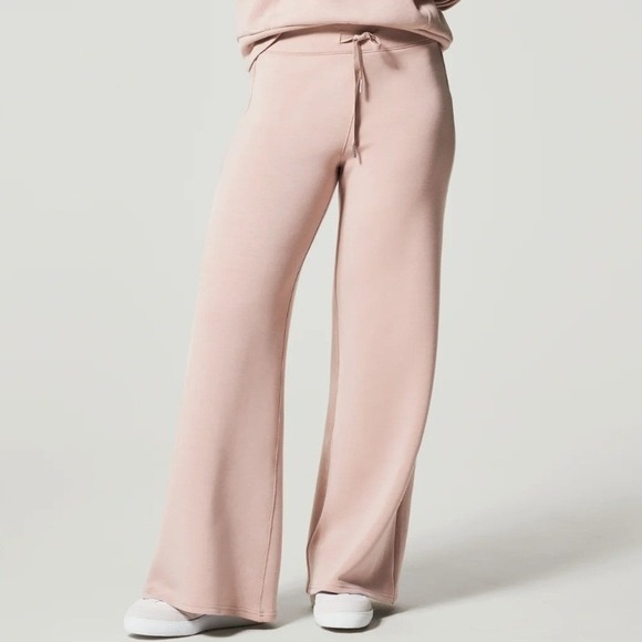 SPANX Pants - Spanx AirEssentials Wide Leg Pants Lunar Tan Beige Size Medium Tall